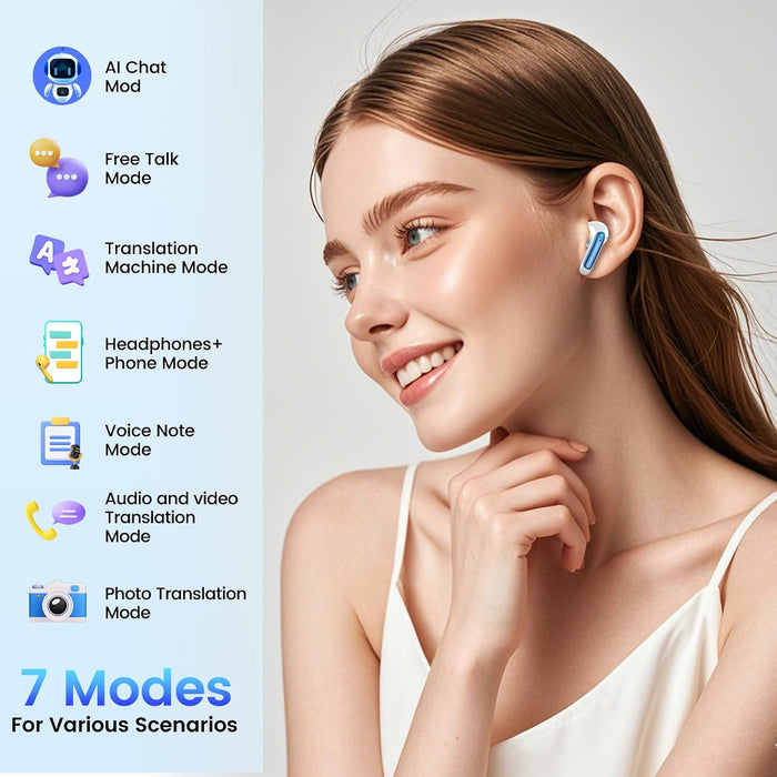 Dbasne Auriculares de traducción AI en tiempo real, 3 en 1 Bluetooth 5.4 Traductor Auriculares - Quierox - Tienda Online
