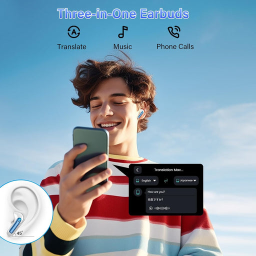 Dbasne Auriculares de traducción AI en tiempo real, 3 en 1 Bluetooth 5.4 Traductor Auriculares - Quierox - Tienda Online