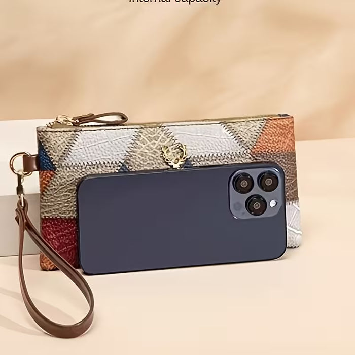 Bolso de mano para mujer estilo vintage con cremallera