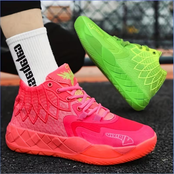 Zapatos De Baloncesto De Bloque De Color Para Hombres, Transpirables y Antideslizantes