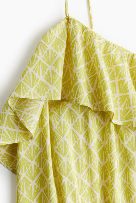 H&M Vestido de tirantes con volantes