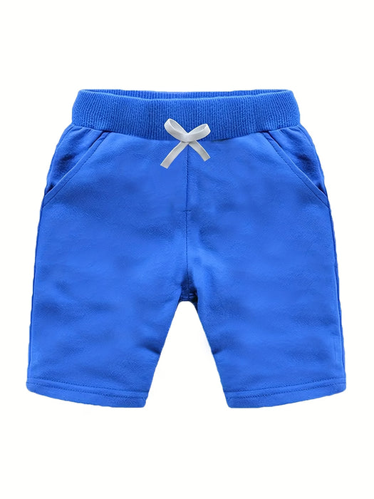 Un conjunto de dos shorts de verano para adolescentes, shorts unisex casuales de color solido