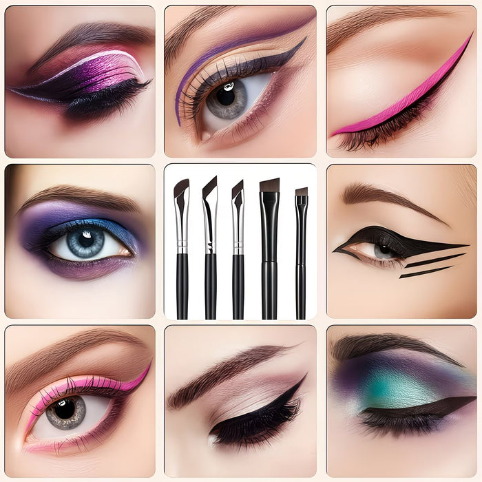 Set de 5 brochas de precisión profesional para sombra de ojos