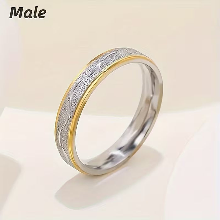 2 Anillos de Boda de Acero Inoxidable con Zirconia Sintética para Mujeres Anillos de Promesa