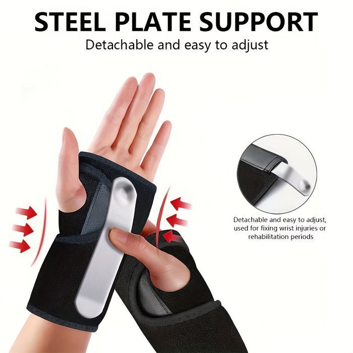 1pc Pulsera Deportiva de Acero para Adultos - Equipo Protector Desmontable y Transpirable
