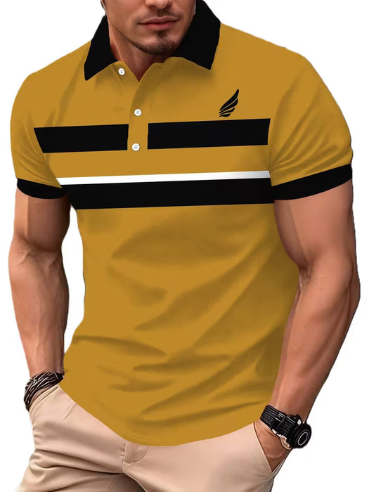 Camiseta de verano casual de manga corta para hombre con diseño estampado [no texturizado]