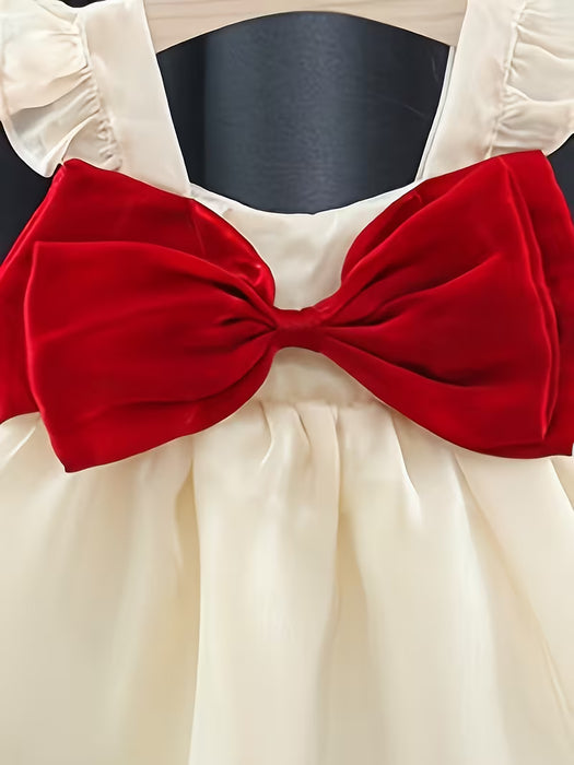 Vestido de Verano para Niñas con Lazo Dulce, Sin Mangas