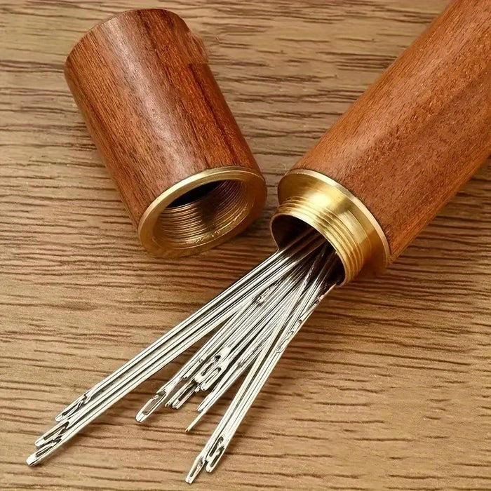 Juego de 10 agujas de coser a mano, alfiler de coser a mano, con estuche para guardarlas