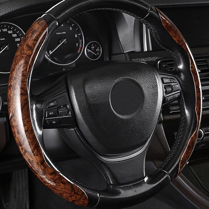 Cubierta de volante de madera de durazno ultrafina, 15 pulgadas, sin círculo interior, para varios modelos
