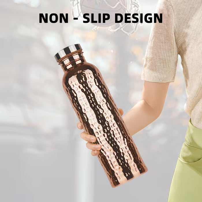 Vaso Térmico de Acero Inoxidable 304 Texturizado, Electrochapado en Cobre