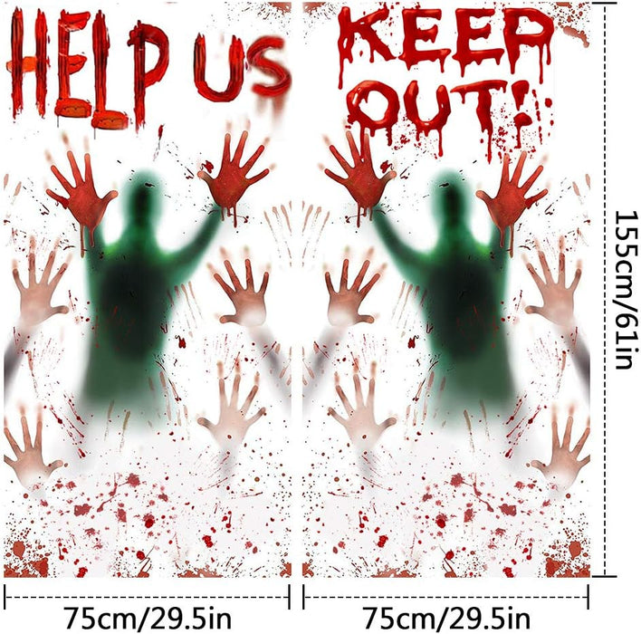 Decoración de Halloween para ventana, pósteres se adhieren - Quierox - Tienda Online