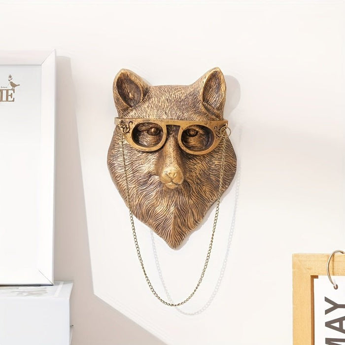 Decoración de Pared con Cabezas de Animales, Soporte de Cabeza Fox Sintético, Decoración de Pared con Esculturas de Animales - Quierox - Tienda Online