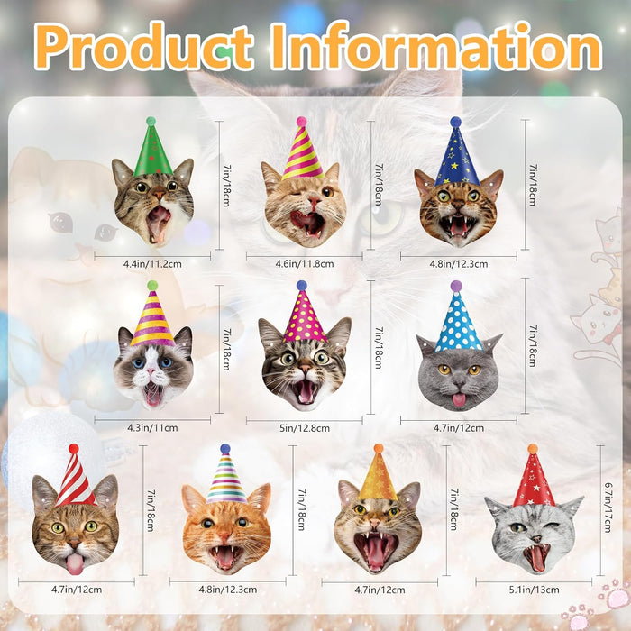 Decoraciones de fiesta de cumpleaños con tema de cara de gato - Quierox - Tienda Online