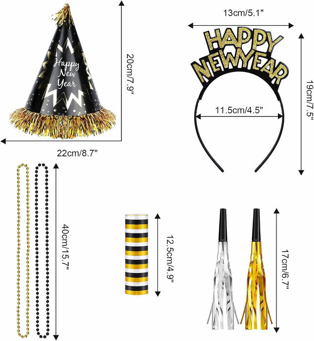 Decoraciones de Fiesta de Feliz Año Nuevo, 26 piezas de Suministros para Fiesta de Nochevieja - Quierox - Tienda Online