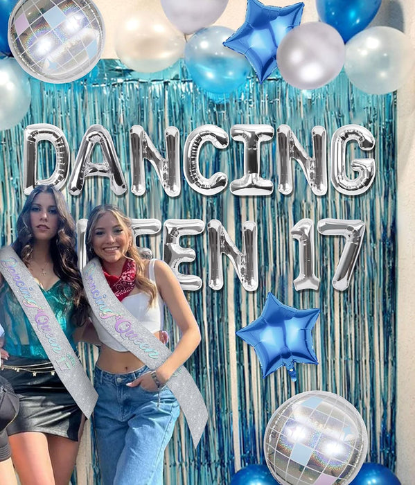 Decoraciones de fiesta de Mamma Mia Reina bailarina azul, decoración de cumpleaños 17 - Quierox - Tienda Online