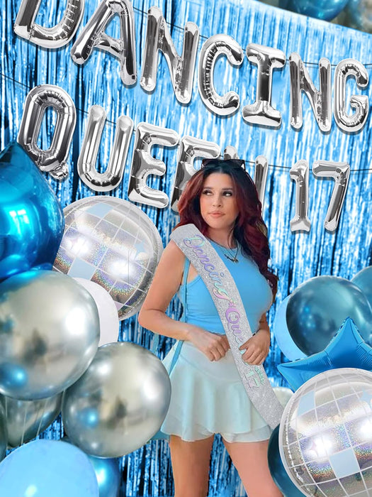 Decoraciones de fiesta de Mamma Mia Reina bailarina azul, decoración de cumpleaños 17 - Quierox - Tienda Online