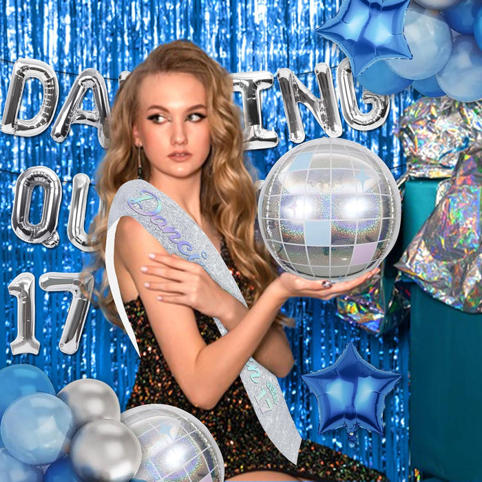 Decoraciones de fiesta de Mamma Mia Reina bailarina azul, decoración de cumpleaños 17 - Quierox - Tienda Online