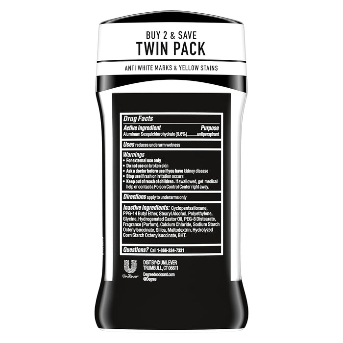 Degree Men Desodorante Antitranspirante UltraClear Black+White 2 Unidades - Quierox - Tienda Online