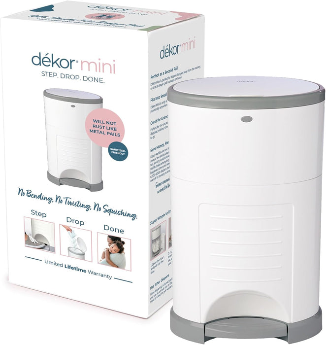 DEKOR - Minibalde para pañales con manos libres, más fácil de usar, con solo pisar - Quierox - Tienda Online