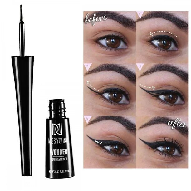Delineador de ojos líquido negro 5ml resistente al agua - Quierox - Tienda Online