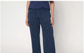 Denim & Co. Pantalón de pierna ancha a rayas transpirables de punto de corte regular - Quierox - Tienda Online