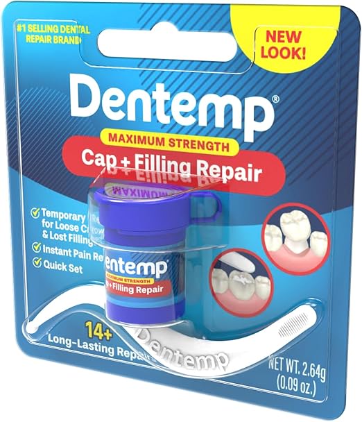 Dentemp Tapa suelta de máxima resistencia y reparación de llenado perdido, kit - Quierox - Tienda Online