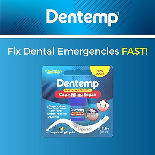 Dentemp Tapa suelta de máxima resistencia y reparación de llenado perdido, kit - Quierox - Tienda Online