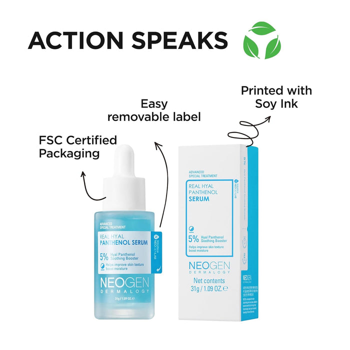 DERMALOGY by NEOGEN Suero real de pantenol Hyal para cara con pantenol para hidratación instantánea - Quierox - Tienda Online