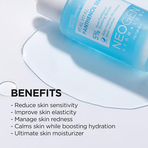 DERMALOGY by NEOGEN Suero real de pantenol Hyal para cara con pantenol para hidratación instantánea - Quierox - Tienda Online