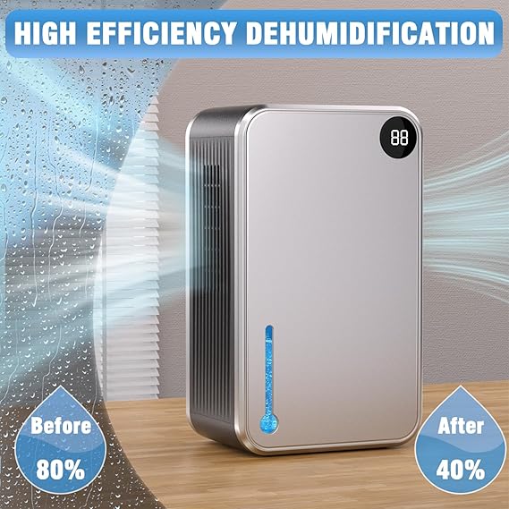 Deshumidificador de 95 oz para hogares de hasta 1000 pies cuadrados - Quierox - Tienda Online