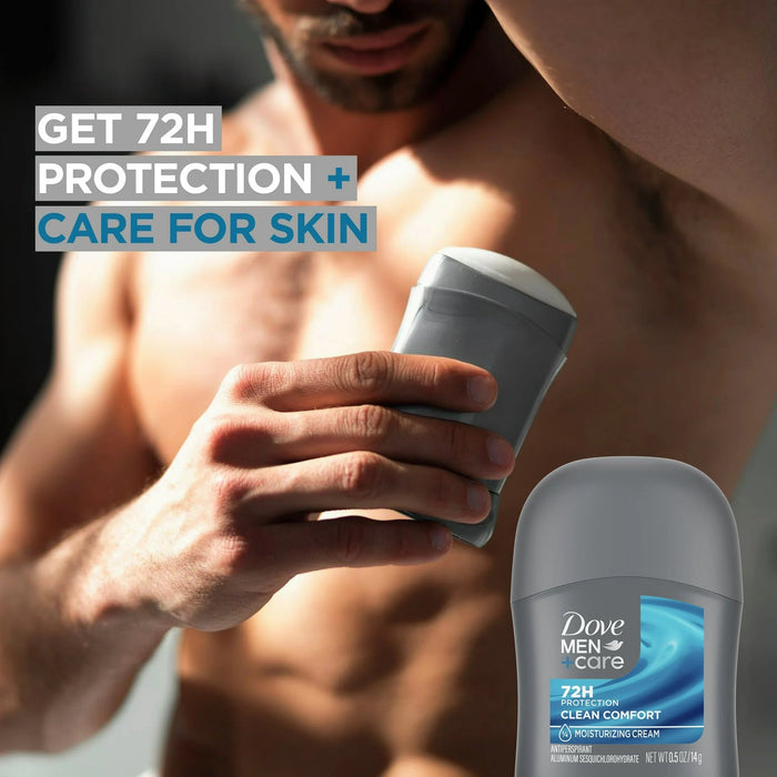 Desodorante antitranspirante Dove Men + Care Clean ComFort, 14 g (0.5 oz) - Quierox - Tienda Online