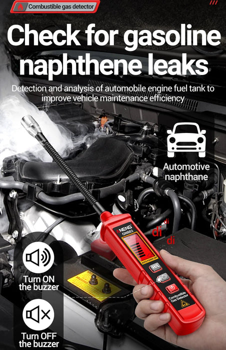 Detector de gas combustible ANENG GN803, comprobador de fugas de tanques de gas, - 10~60 °C/20~80 % HR, pantalla LCD - Quierox - Tienda Online