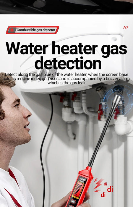 Detector de gas combustible ANENG GN803, comprobador de fugas de tanques de gas, - 10~60 °C/20~80 % HR, pantalla LCD - Quierox - Tienda Online