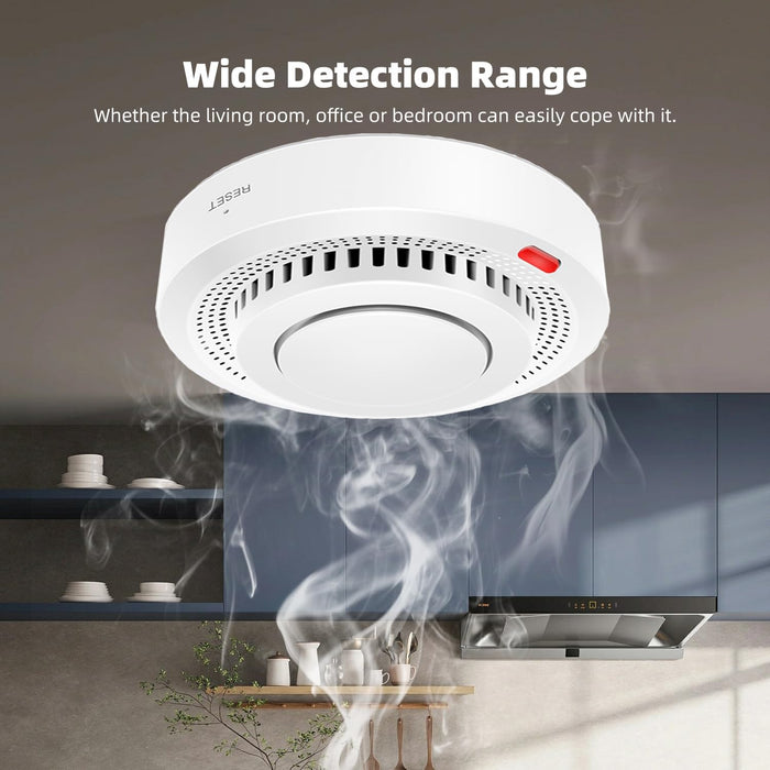 Detector de humo inteligente con alarma contra incendios: detector de humo WiFi con notificaciones de la aplicación - Quierox - Tienda Online