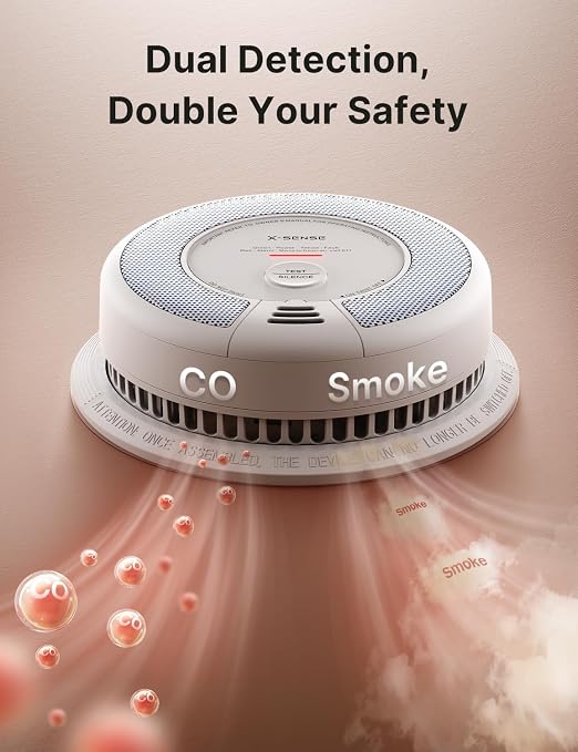 Detector de humo y monóxido de carbono X-Sense, SC06, paquete de 1 | Batería sellada de 10 años (no requiere cableado) - Quierox - Tienda Online