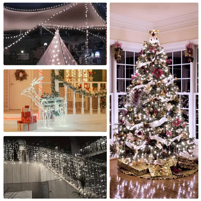 Luces LED de Cadena, Luces de Hadas USB con Enchufe  66 pies/200led Luz blanca