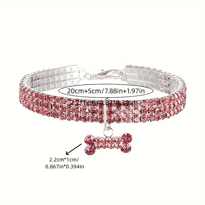 Collar Elástico para Mascota,  Accesorio para Perros Pequeños con Etiqueta