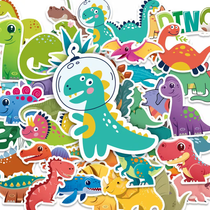 Paquete de 50 pegatinas de grafiti de la serie de dinosaurios aleatorios