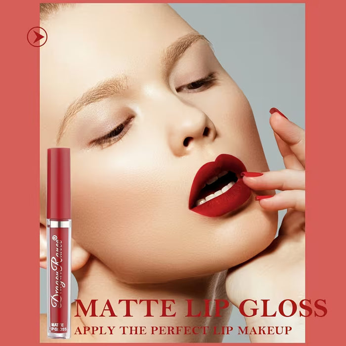 Set de 3 brillos labiales mate en bruma, brillo labial que no se desvanece