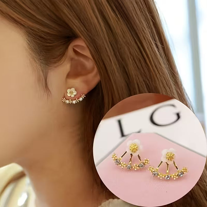 Aretes Colgantes Daisy Queen, Joyería de Aleación Premium