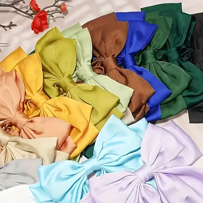 2 piezas de lazo de cinta para el pelo estilo limpio de color aleatorio