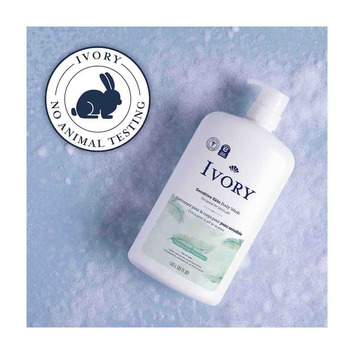 Ivory Gel de baño sensible, sin fragancia, 35 onzas
