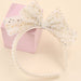 Diadema con lazo de organza y estrellas brillantes con perlas para niñas - Quierox - Tienda Online