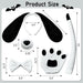 Diadema con orejas largas de perro, con lazo, nariz, cola, guantes de pata de cachorro para mujer - Quierox - Tienda Online