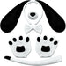Diadema con orejas largas de perro, con lazo, nariz, cola, guantes de pata de cachorro para mujer - Quierox - Tienda Online