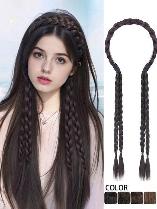 Diadema trenzada para peluca, accesorio para el cabello, informal de corona alta - Quierox - Tienda Online