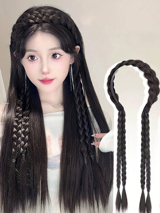 Diadema trenzada para peluca, accesorio para el cabello, informal de corona alta - Quierox - Tienda Online