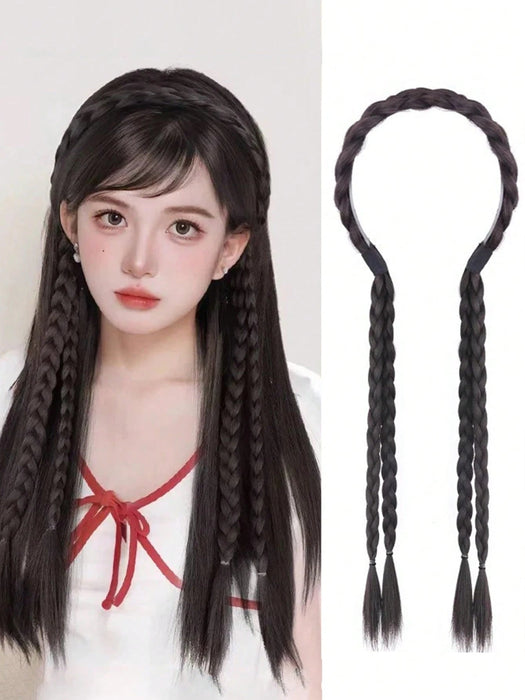 Diadema trenzada para peluca, accesorio para el cabello, informal de corona alta - Quierox - Tienda Online