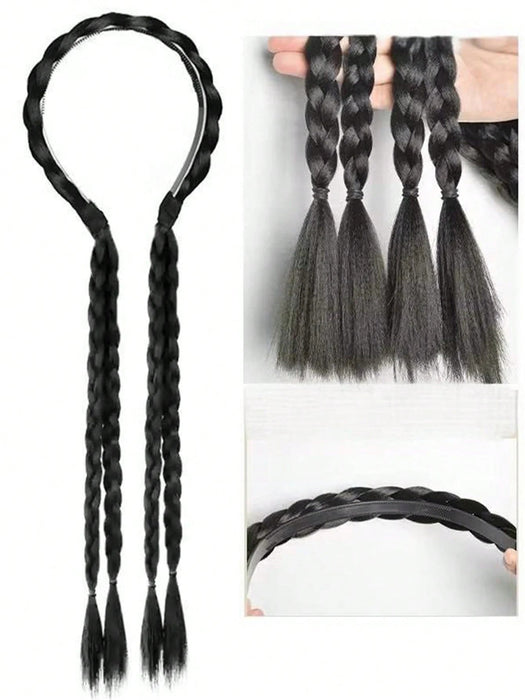 Diadema trenzada para peluca, accesorio para el cabello, informal de corona alta - Quierox - Tienda Online