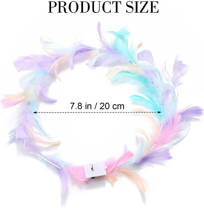 Diademas con plumas LED, 10 unidades, corona para el cabello - Quierox - Tienda Online